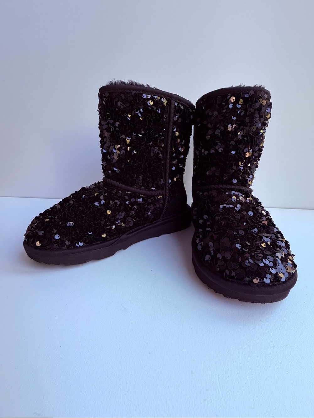 Ugg Girl’s Black Sequin Winter Boots